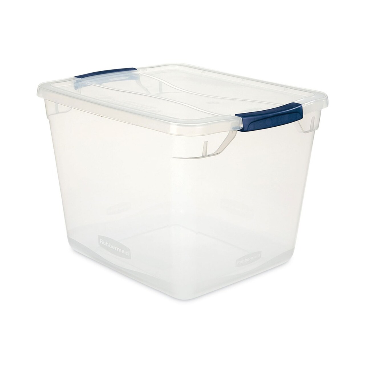 Rubbermaid 13.37 in. x 18.75 in. x 10.5 in. 30-Quart Clever Store Basic Latch-Lid Container - Clear